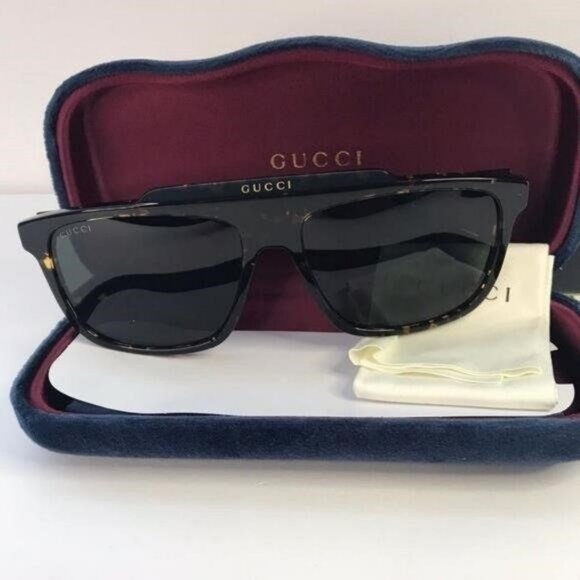 New Original Gucci GG1039S Havana tortoise square-frame sunglasses - Picture 5 of 12